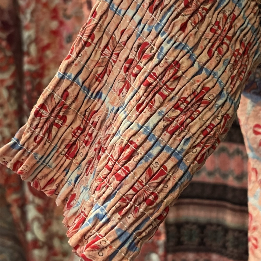 Oli & Hali Multicolor Patchwork Button Down Shirt… - image 3